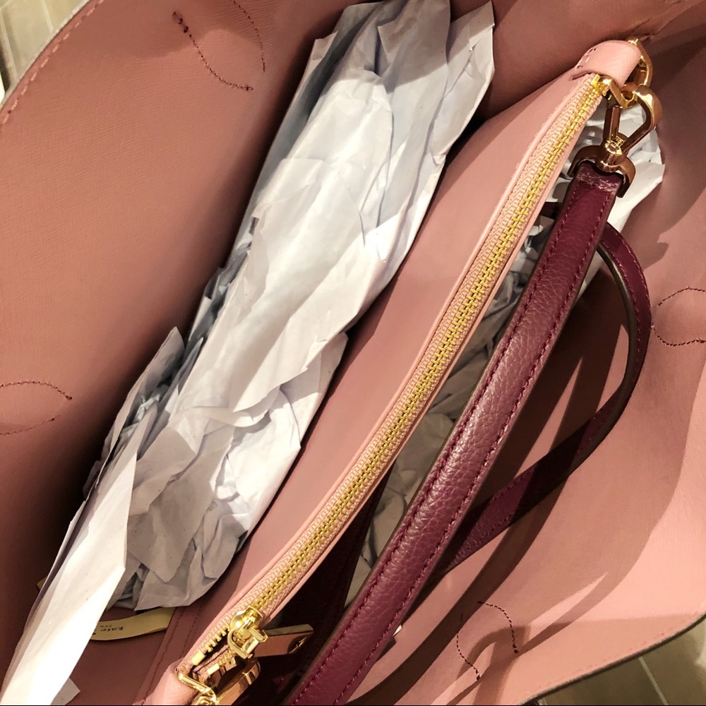 Kate Spade Eva Medium Satchel Deep Plum - Picture 4 of 5